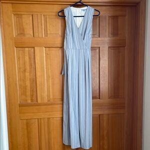 ANTONIO MELANI Blue Sleeveless V-Neck JUMPSUIT